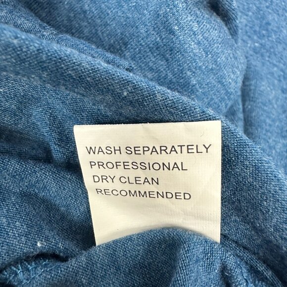 Shein Womens Blue Knot Front Casual Dress Size L - Picture 6 of 6